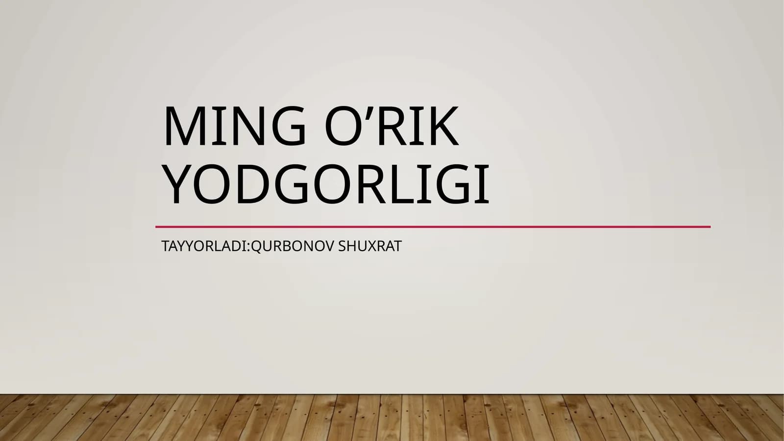 Ming O’rik yodgorligi