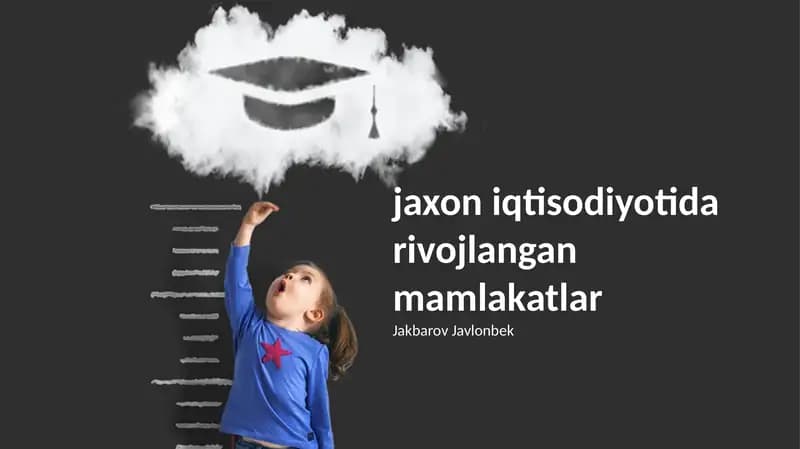 Rivojlangan Mamlakatlarning Iqtisodiyoti