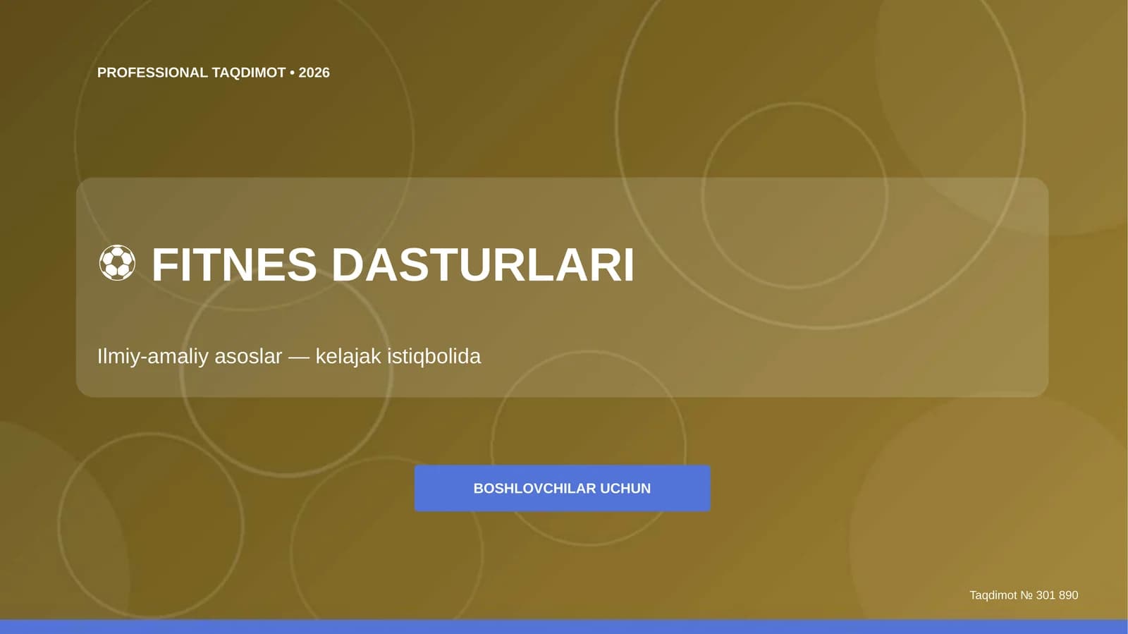 FITNES DASTURLARI