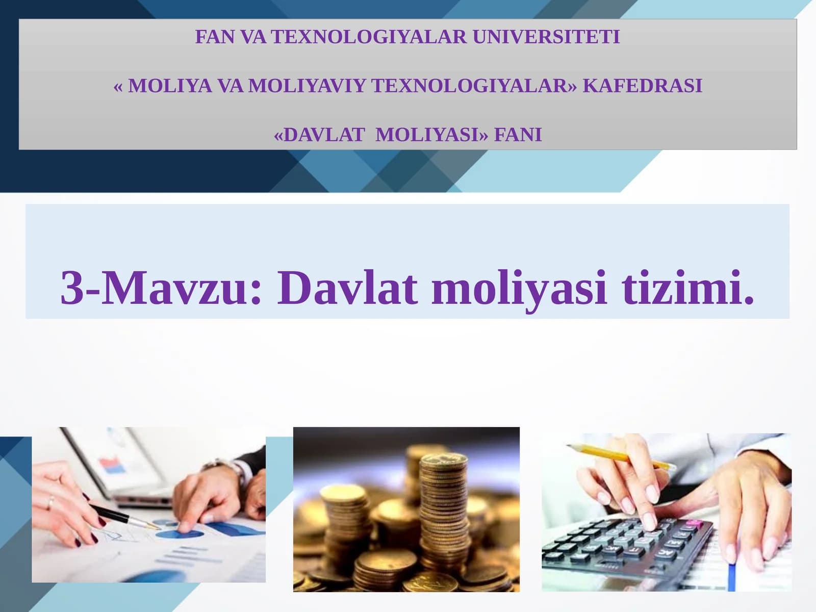 Davlat moliyasi tizimi