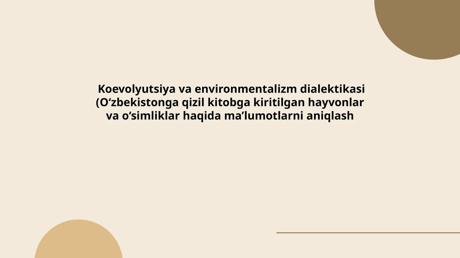 Koevolyutsiya va environmentalizm dialektikasi