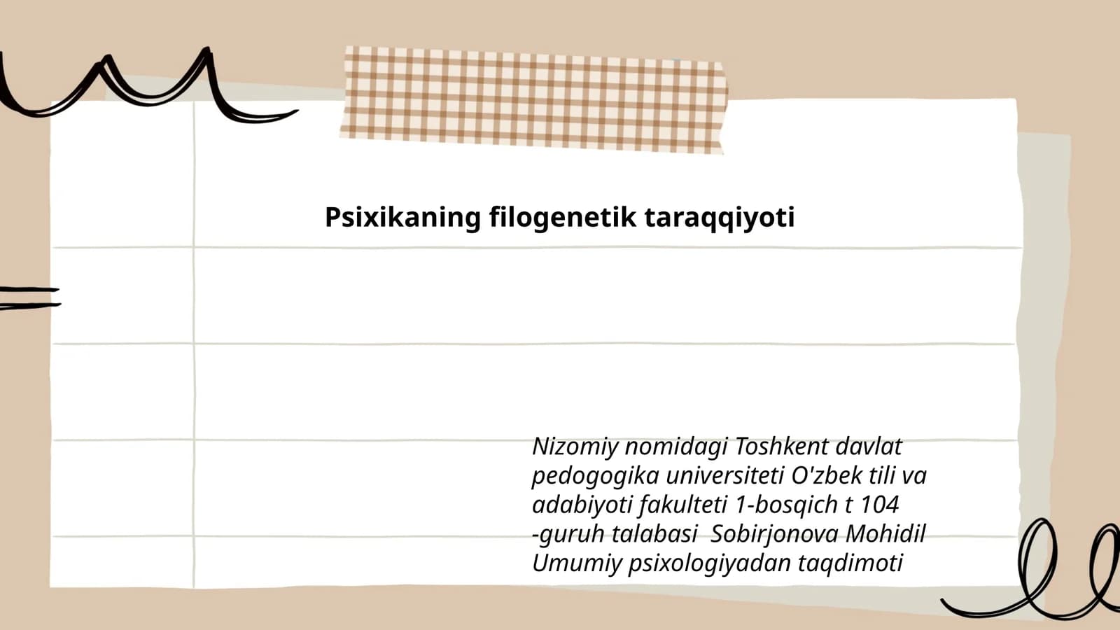 Psixikaning Filogenetik Taraqqiyoti