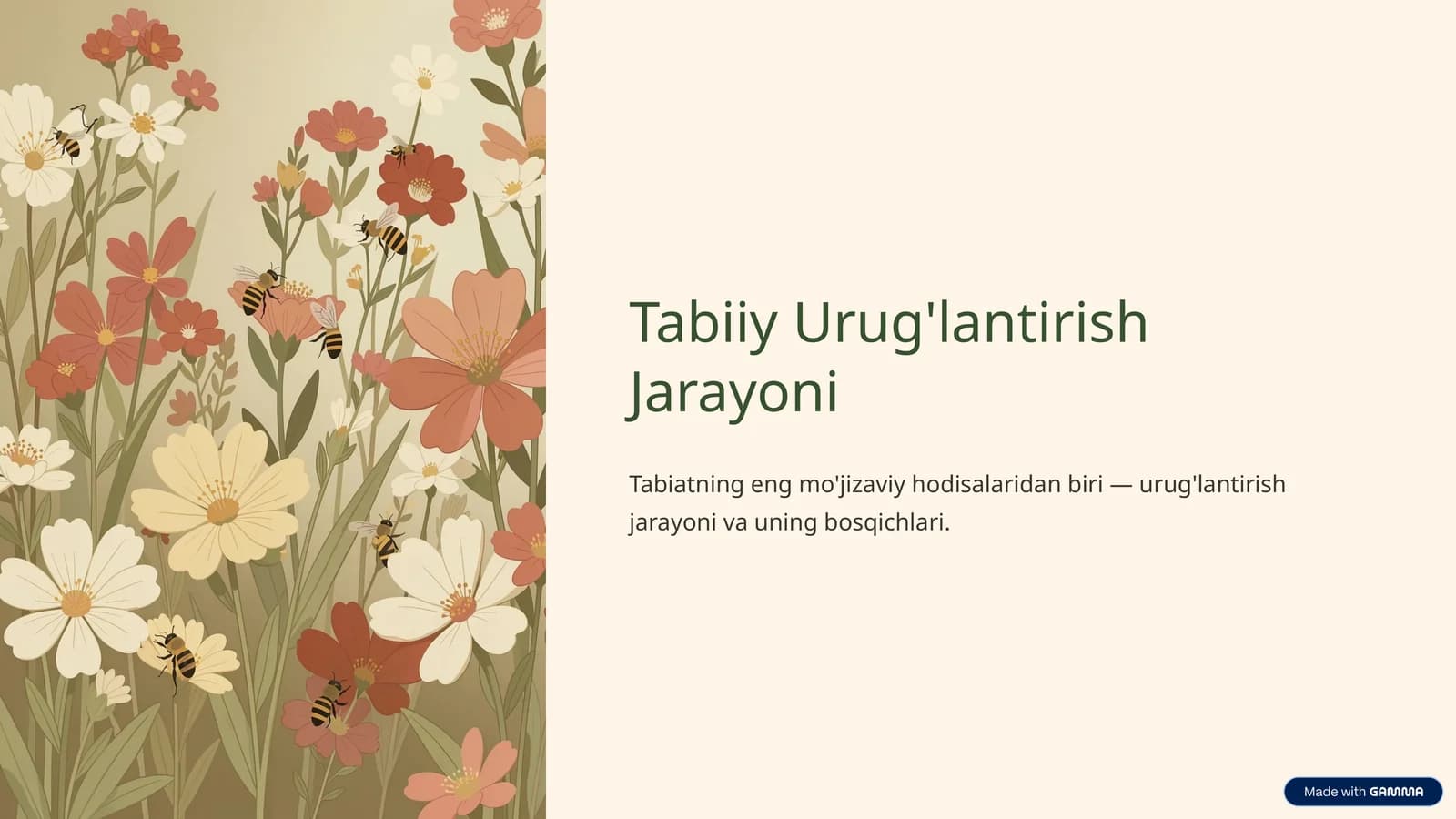 Tabiiy Urug'lantirish Jarayoni