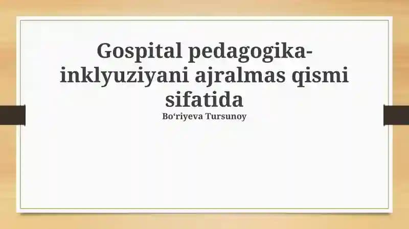 Kasalxona pedagogikasi