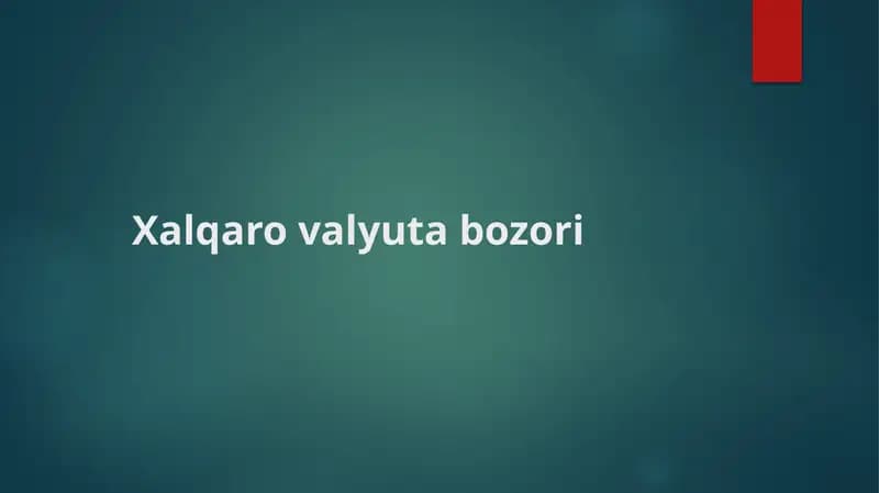 Xalqaro valyuta bozori