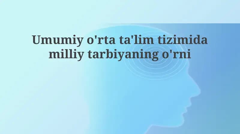 Milliy ta'lim