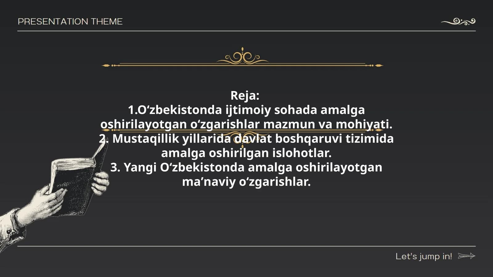 Oʻzbekistonda ijtimoiy sohada amalga oshirilayotgan oʻzgarishlar mazmun va mohiyati