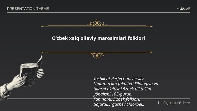 Oʻzbek xalq oilaviy marosimlari folklori