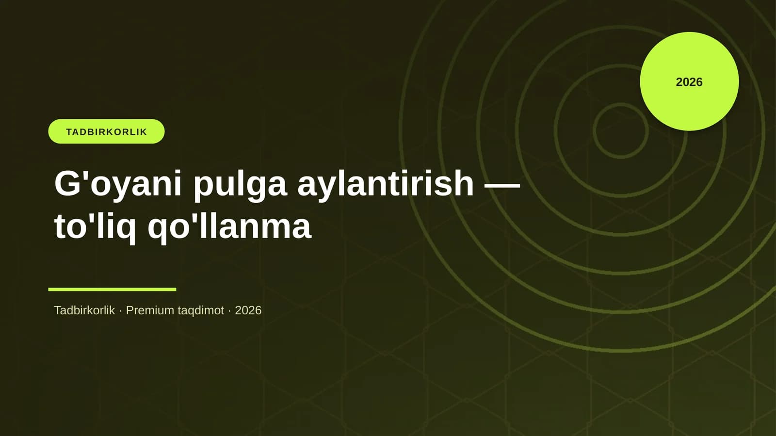 G'oyani pulga aylantirish — to'liq qo'llanma