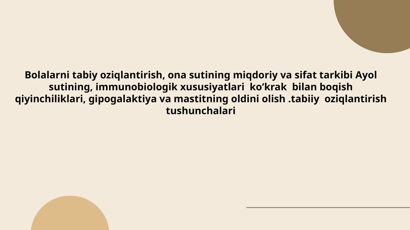Bolalarni tabiy oziqlantirish