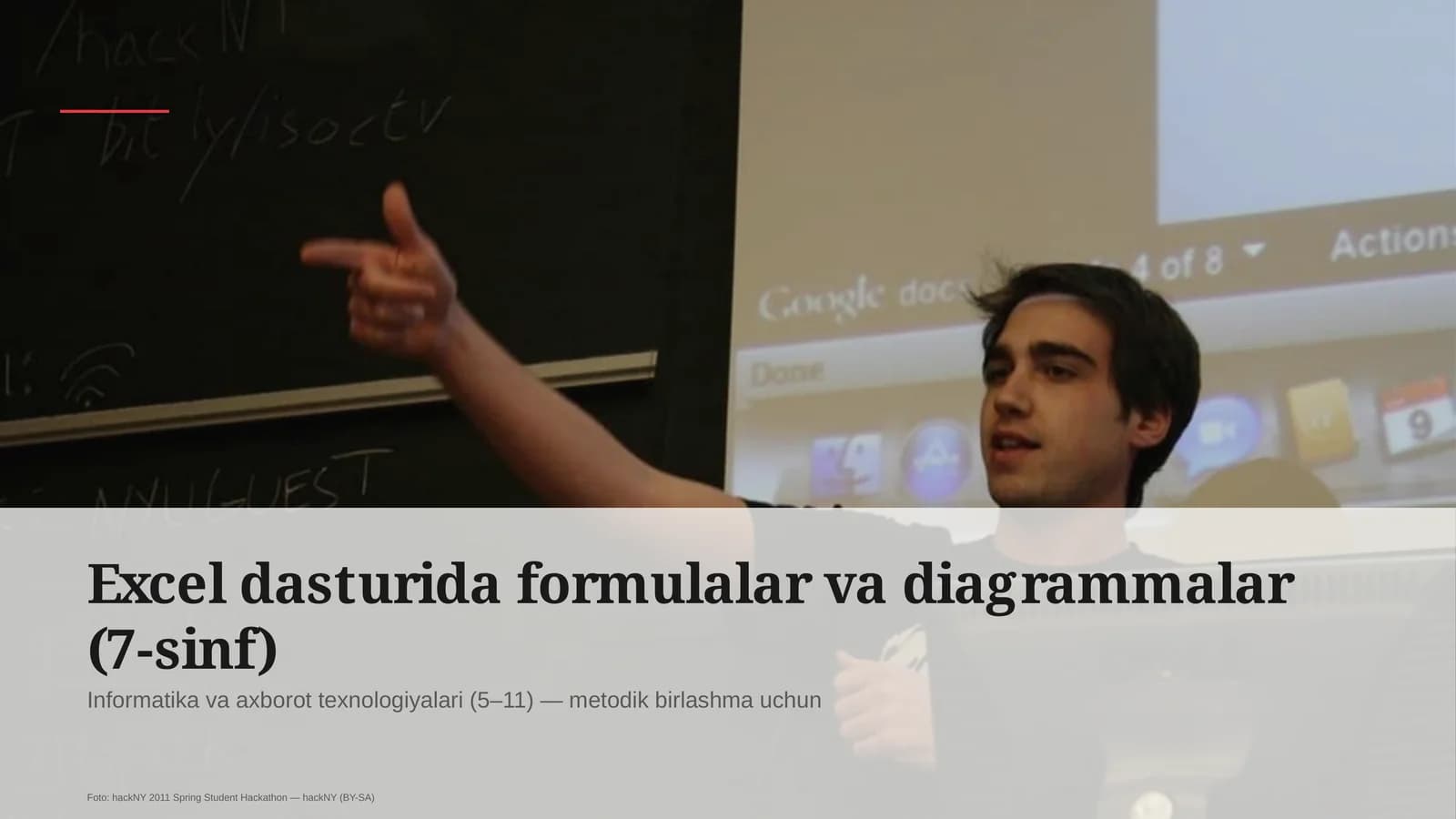 Excel dasturida formulalar va diagrammalar (7-sinf)