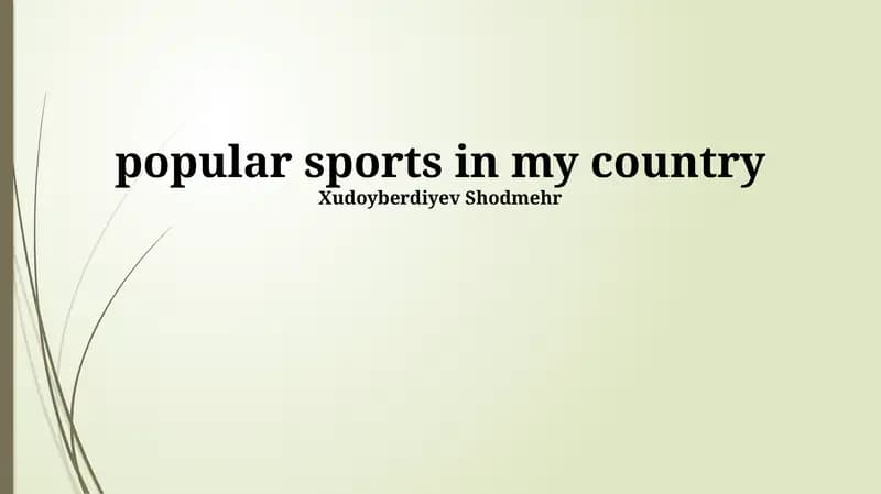 Overview of Popular Sports