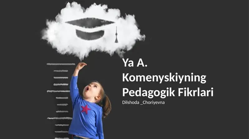 Ya A. Komenyskiyning Pedagogik Fikrlari
