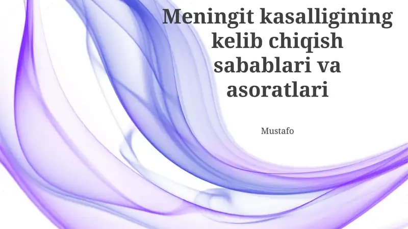 Meningitning sabablari