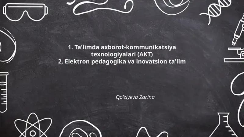 Ta'limda AKT integratsiyasi va innovatsion jarayonlar