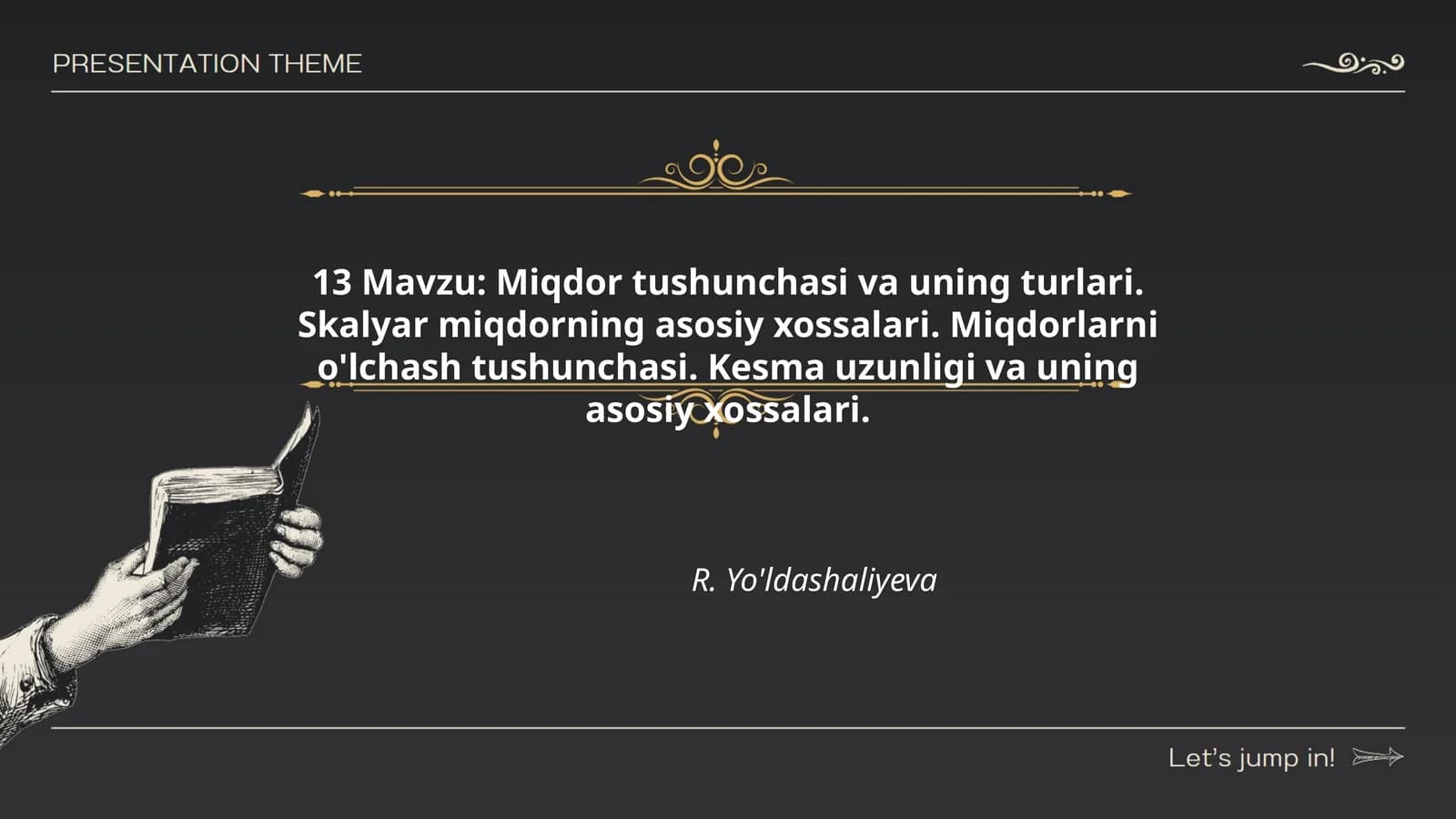 Miqdor Tushunchasi va Uning Turlari