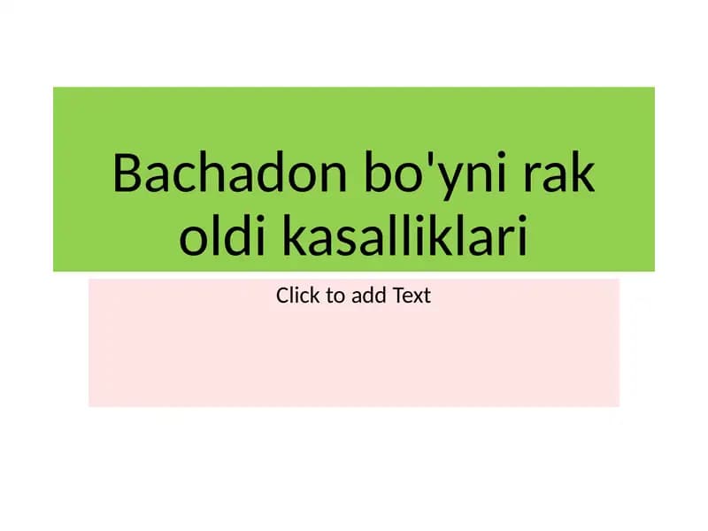 Bachadon bo'yni rakoldikasalliklari