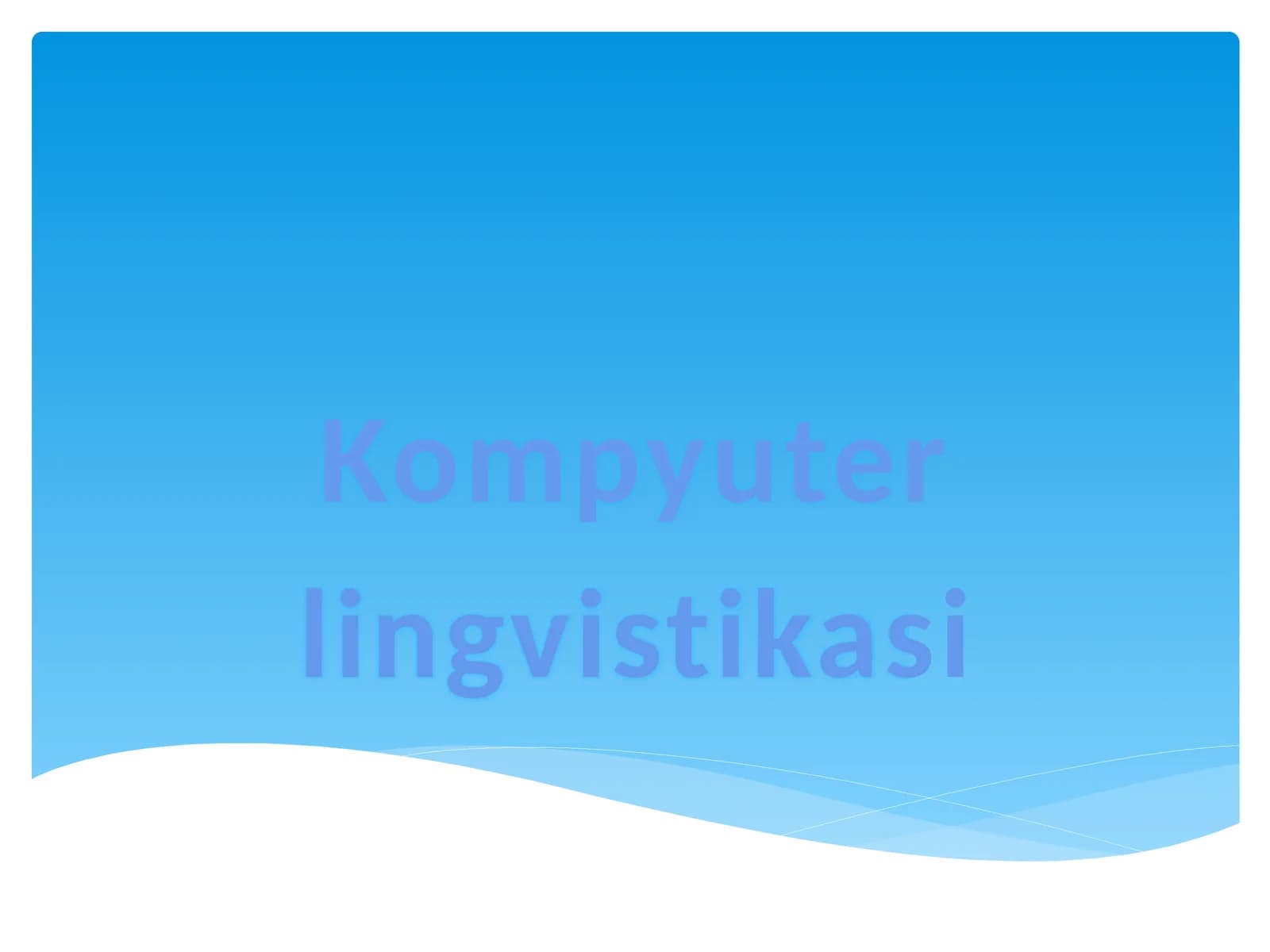 Kompyuter lingvistikasi