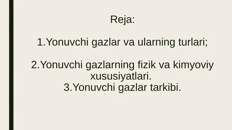 Yonuvchi Gazlar va Ularning Turlari