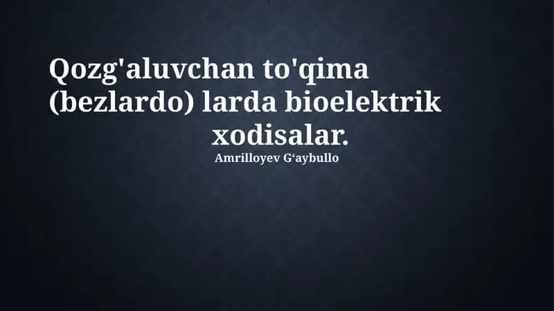 Qozg'aluvchan to'qima (bezlardo)