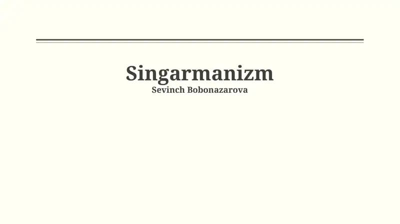 Singarmanizm