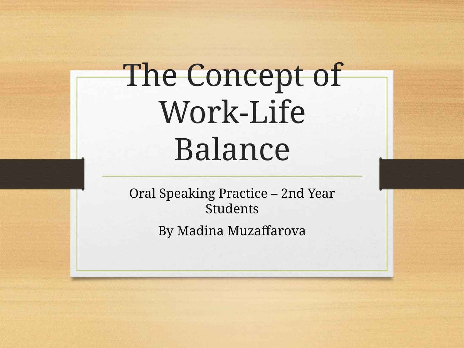The Concept of Work-Life Balance