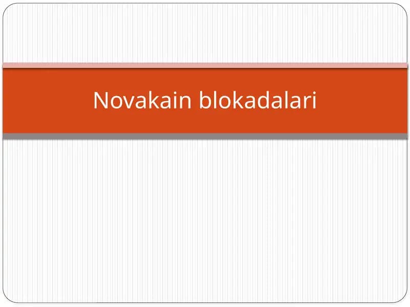 Novakainblokadalari