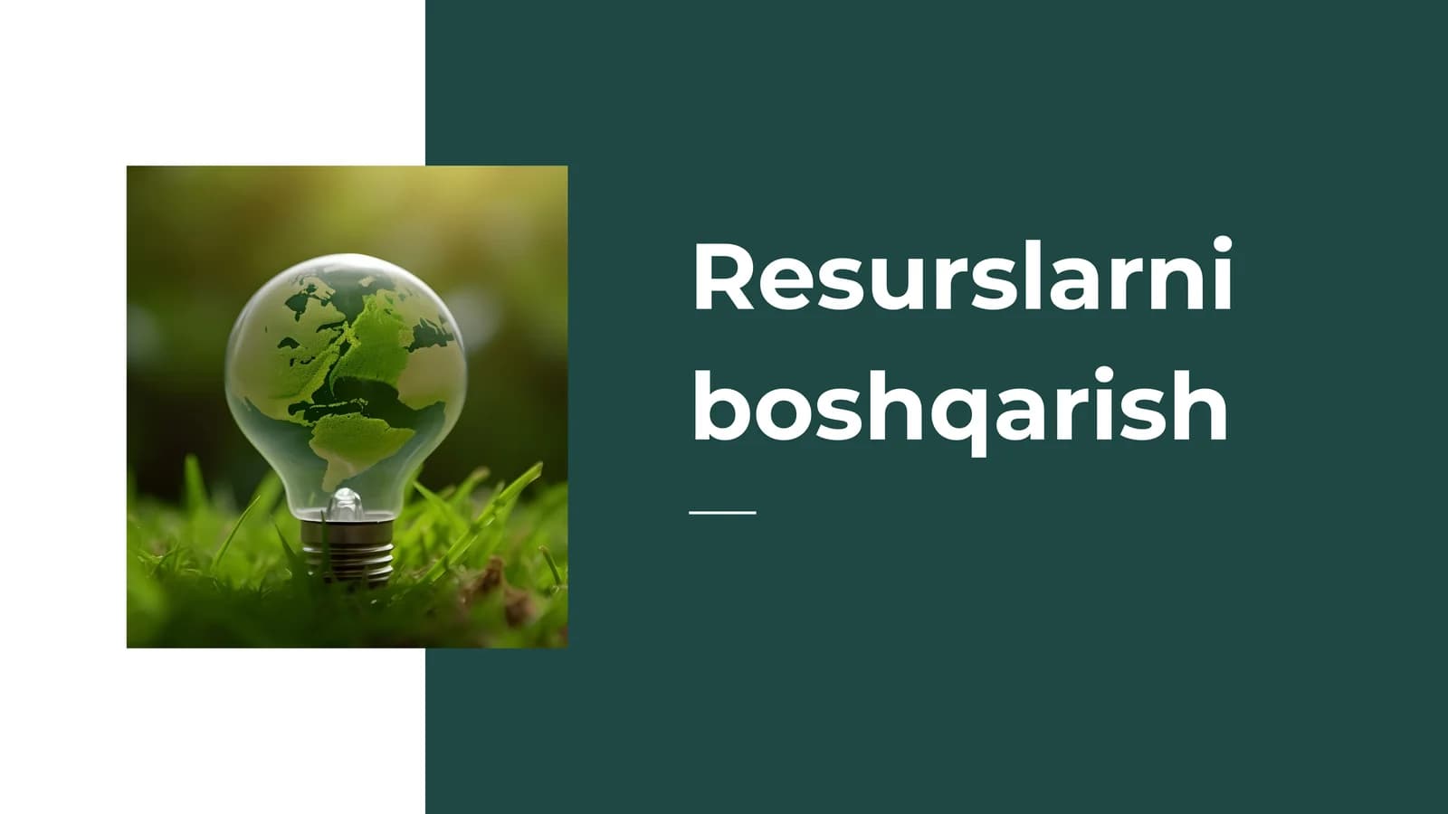 Resurslarni boshqarish