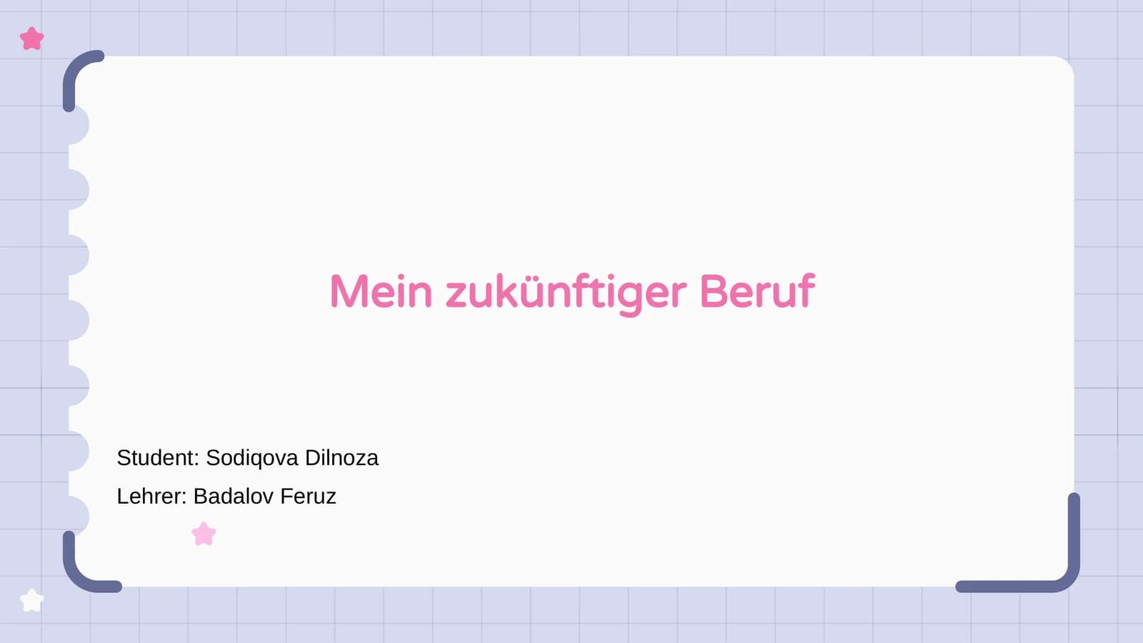 Mein zukünftiger Beruf