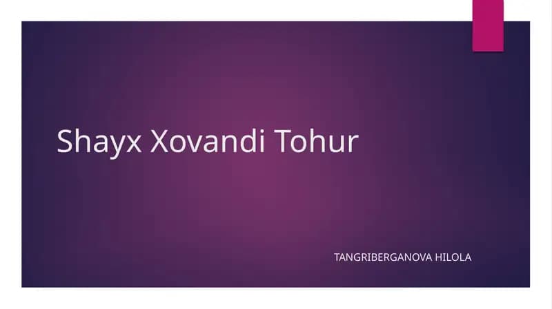 Shayx Xovandi Tohur