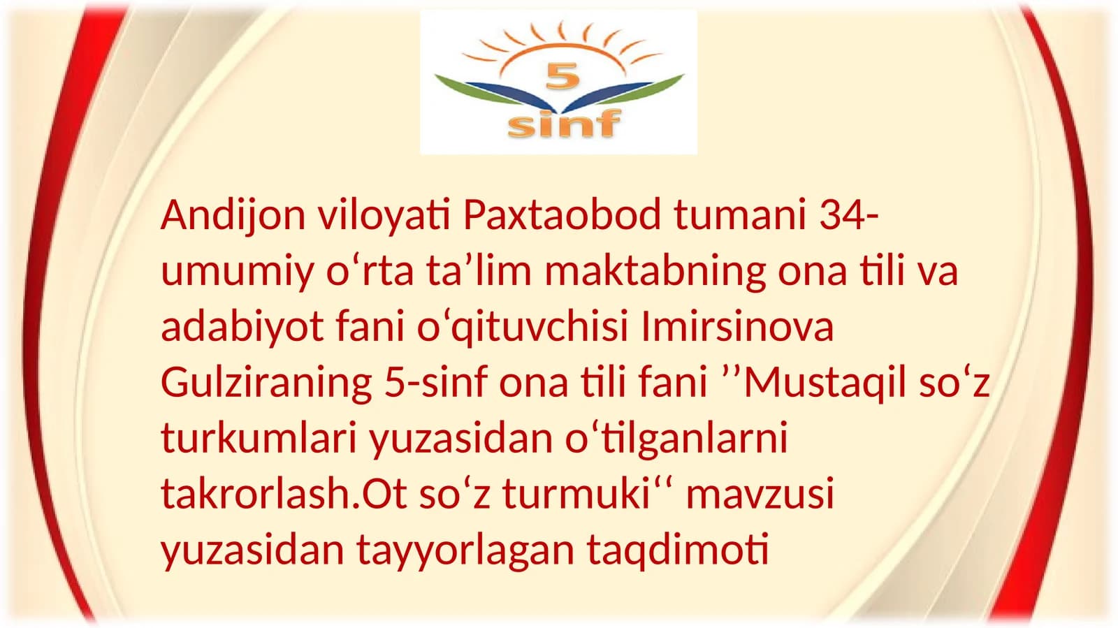Mustaqil so‘z turkumlari