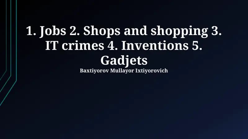 The Shopping Experience