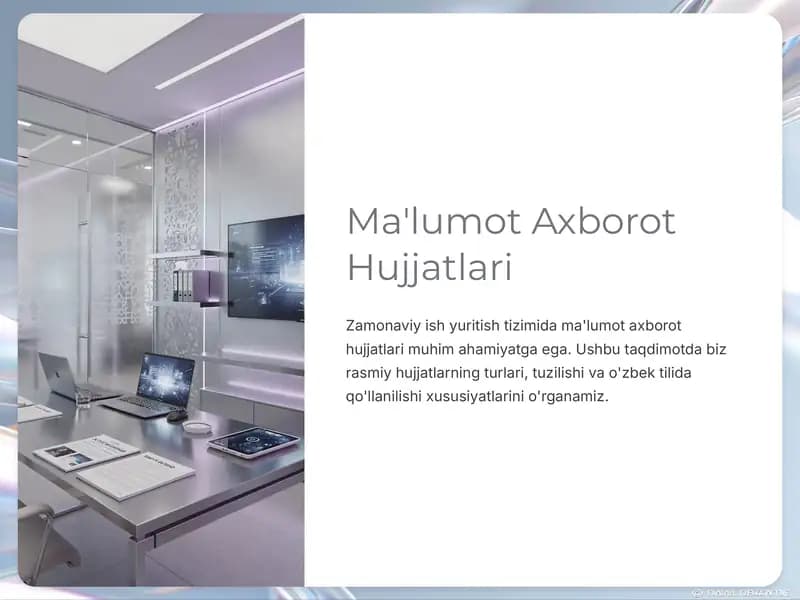 Ma'lumot Axborot Hujjatlari