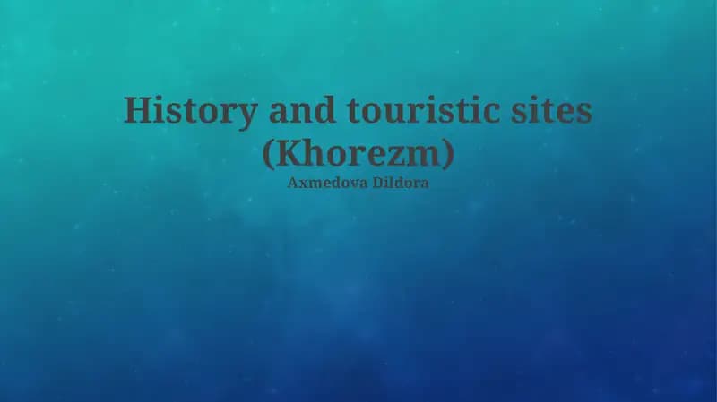 Khorezm: A Crossroads of Civilizations