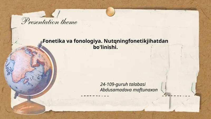 Fonetika va fonologiya