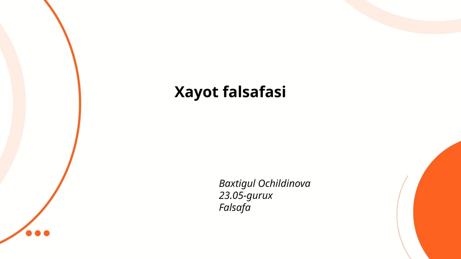 Xayot falsafasi