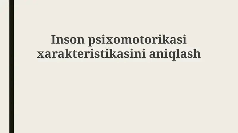 Psixomotor ko'nikmalar: Ta'rif va turlari