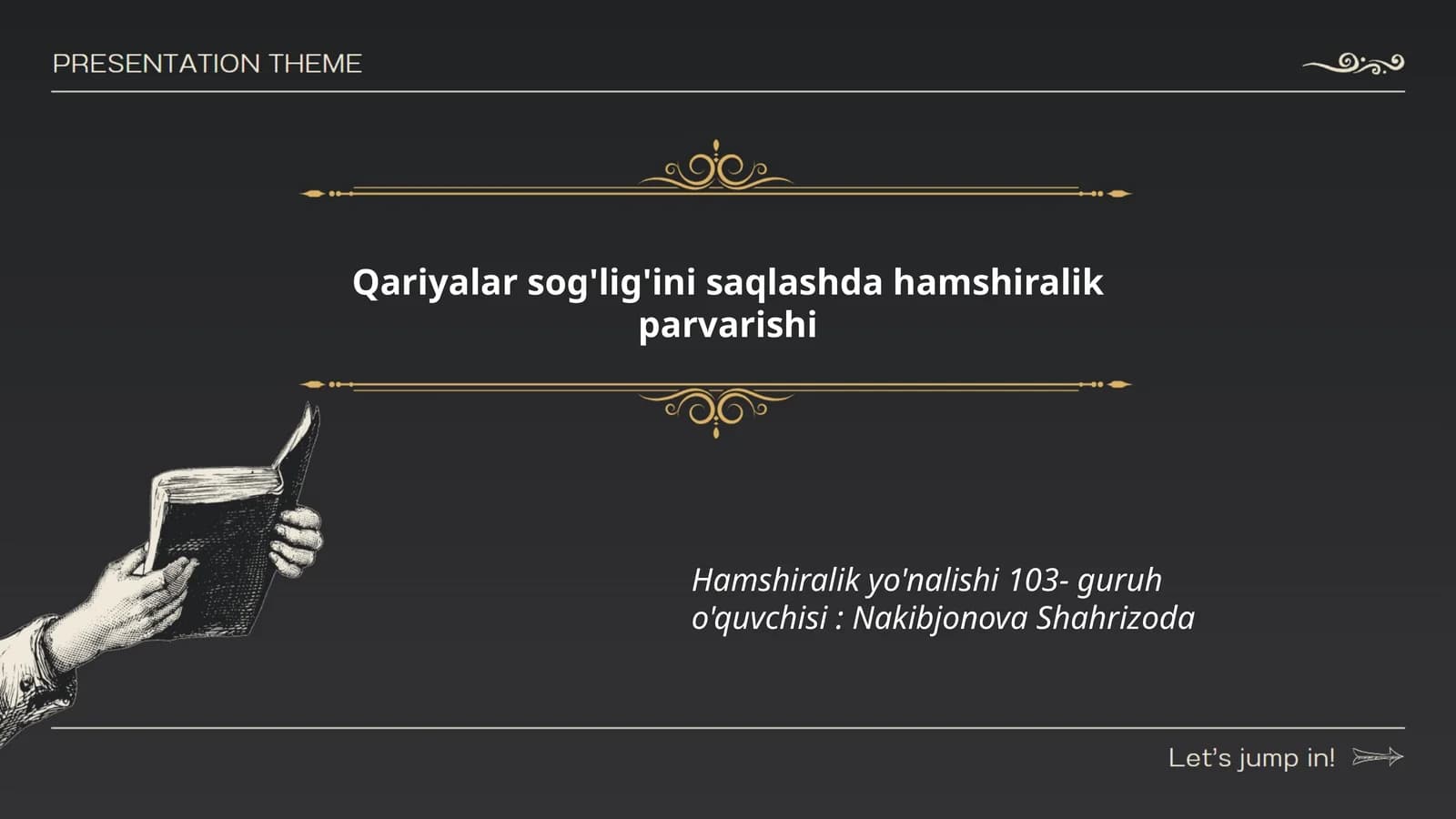 Qariyalar sog'lig'ini saqlashda hamshiralik parvarishi