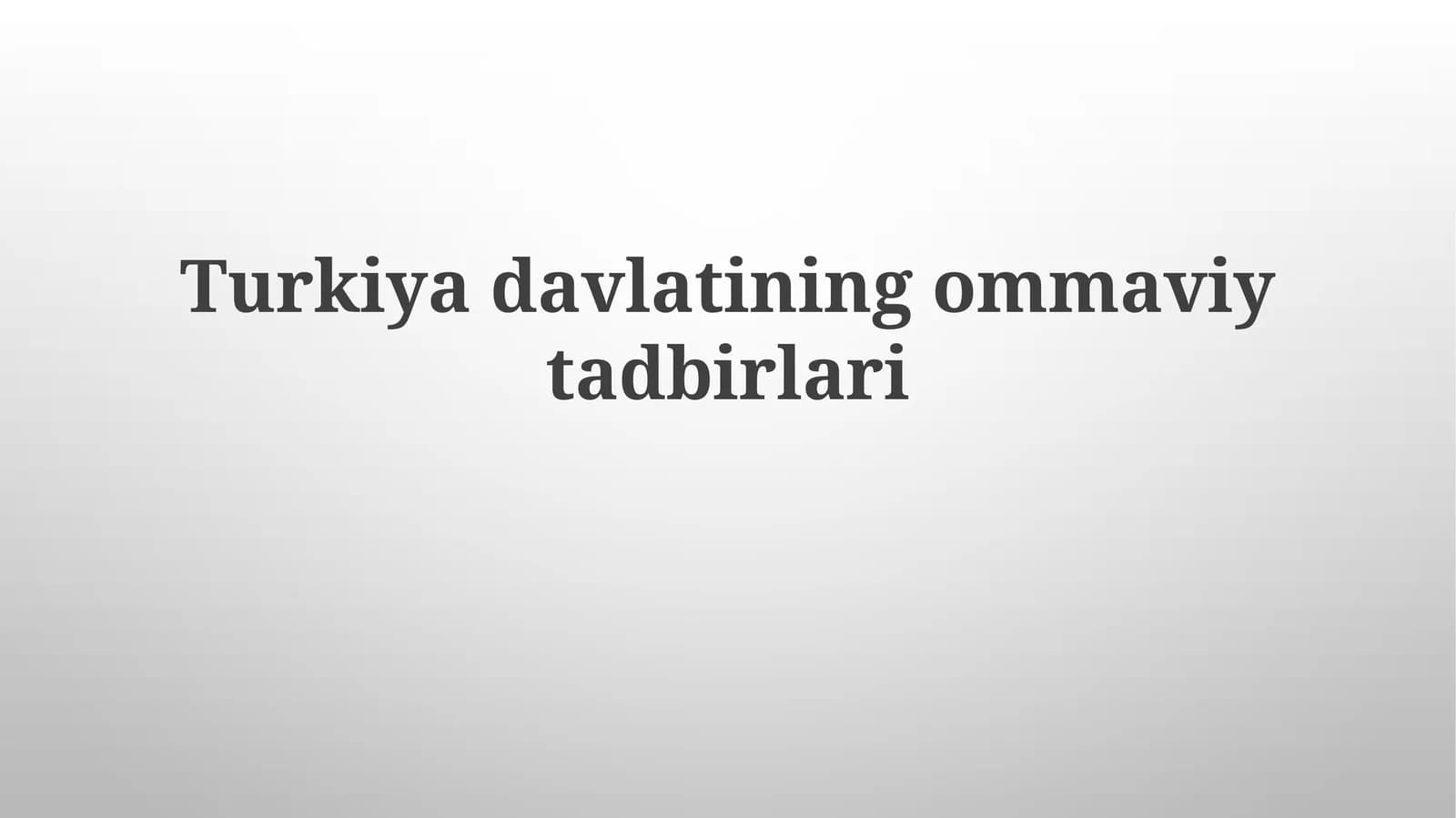 Turkiyadavlatining ommaviy tadbirlari