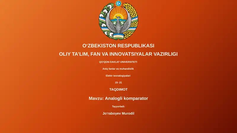 Analogli komparator