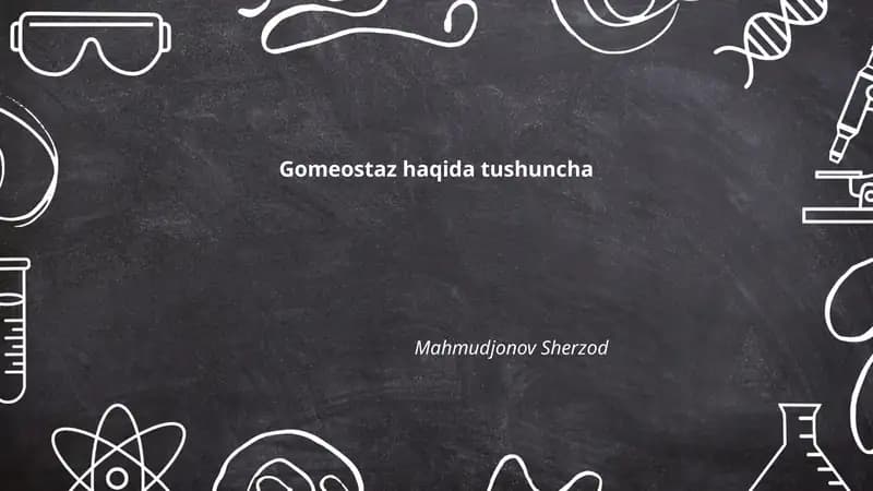 Gomeostaz haqida tushuncha