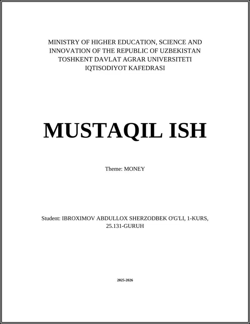 MUSTAQIL ISH