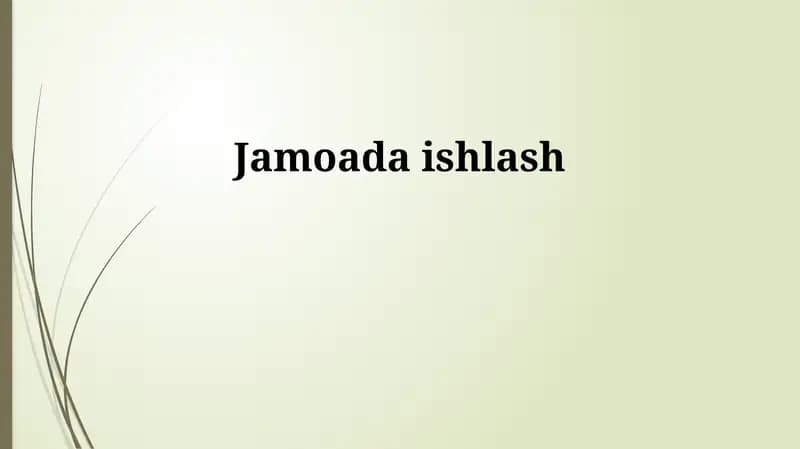 Samarali jamoaviy ishning asosiy elementlari