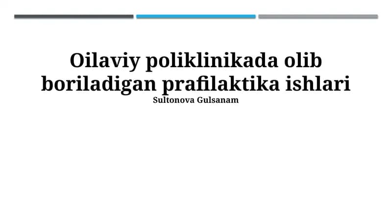 Profilaktika ishlarining maqsad va vazifalari