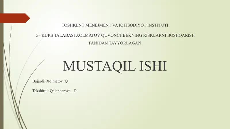 Banklarni risklar orqali tartibga solish