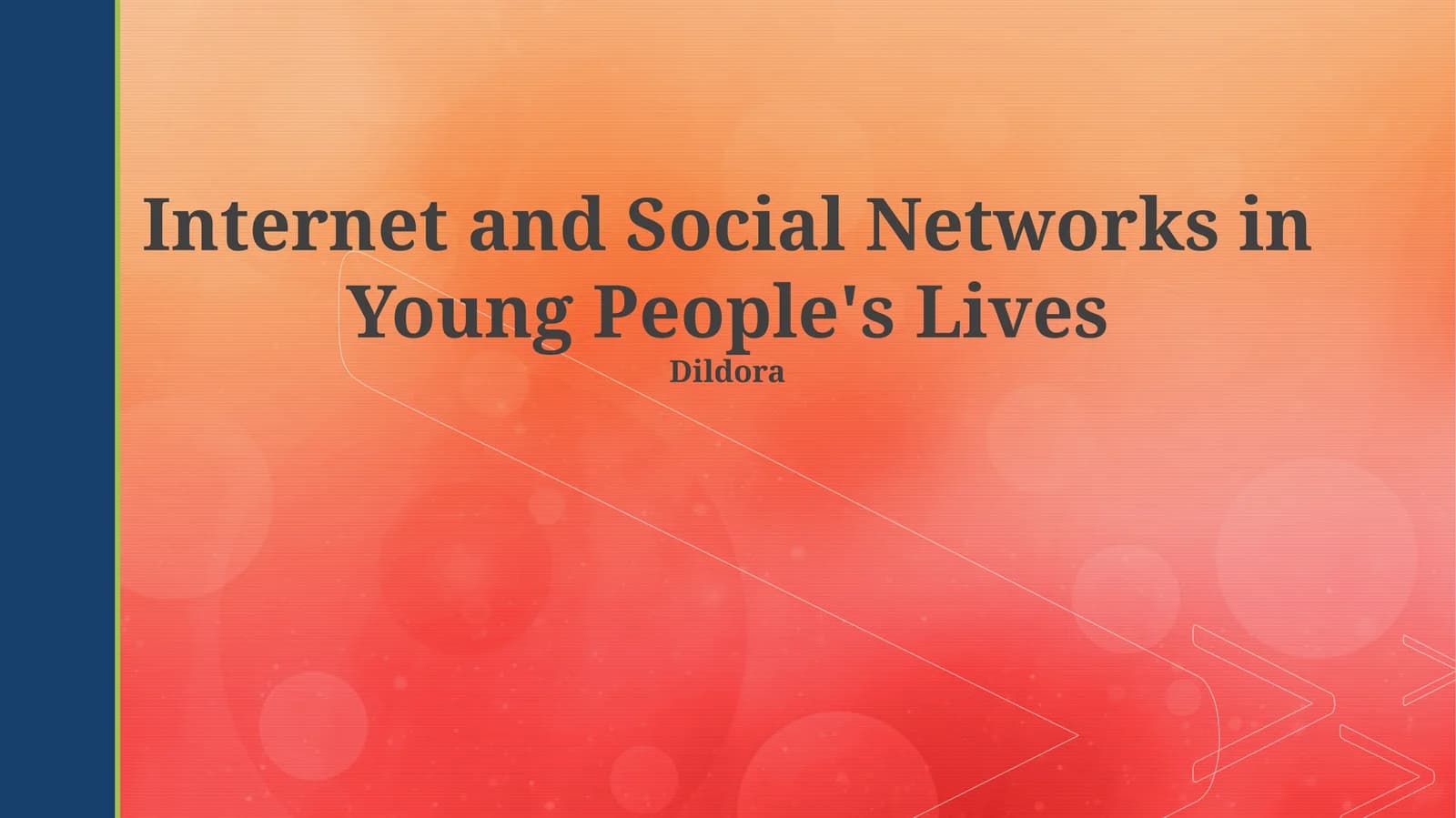 Internet and Social Networks in Young People's Lives