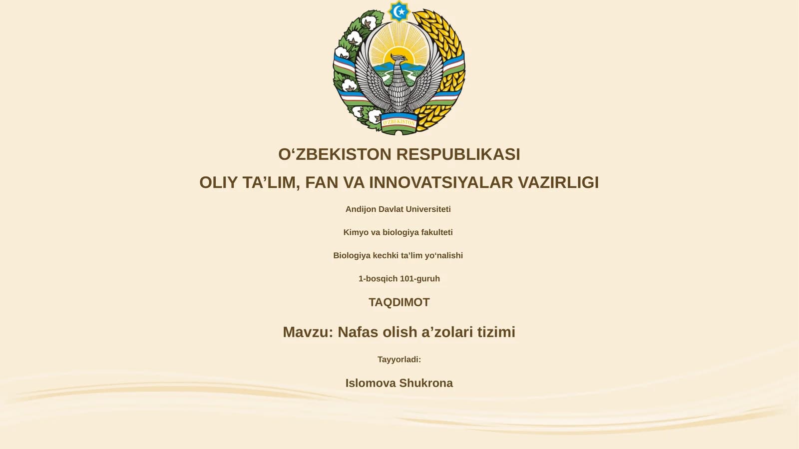 Nafas olish aʼzolari tizimi
