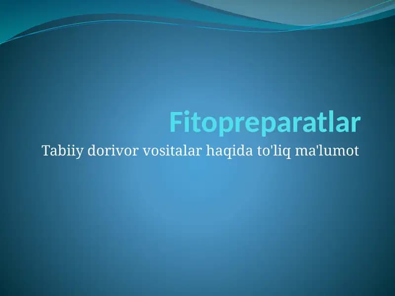 Fitopreparatlar