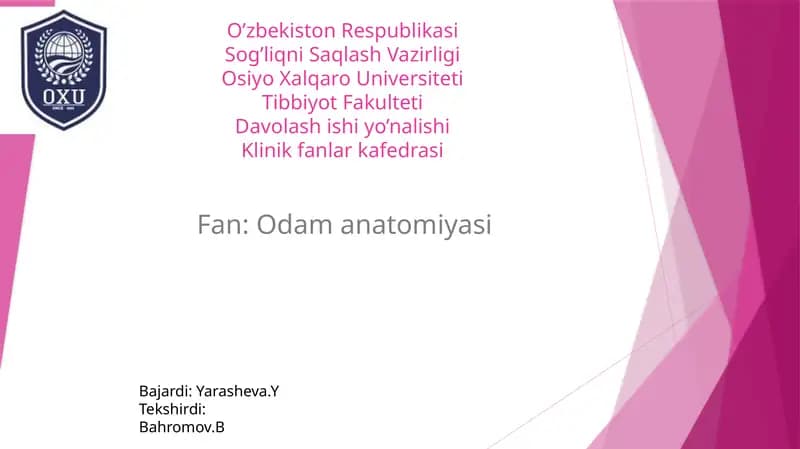 Odamanatomiyasi