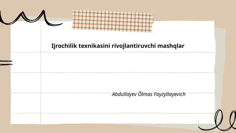 Nafas boshqaruvi va diafragma mashqlari
